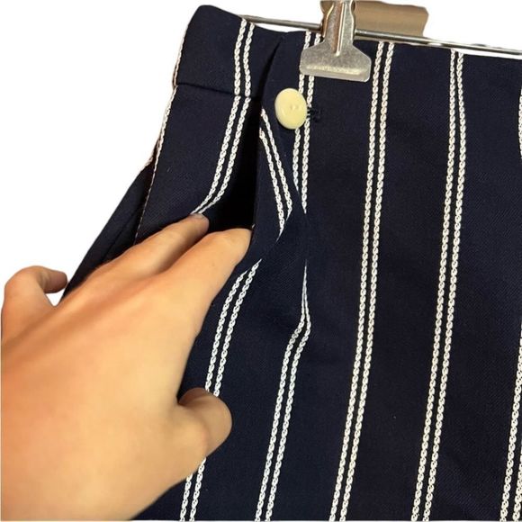 J. Crew Navy and White Striped Women Shorts - Picture 2 of 10